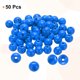 thumbnail image 3 of Uxcell 50 piezas de cuentas de madera azul profundo de 20 mm, cuentas redondas sueltas con agujero grande de 4.5 mm para joyería., 3 of 7
