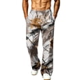 thumbnail image 7 of Havenx Men's Camo Sweatpants Wide Leg Dry Leaf Print Elastic Waist Sweat Pant with Pockets Open Bottom Camouflage Bottoms Casual Fashion Y2k Loose Fit Jogger Clothing,Gray 2XL, 7 of 7