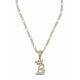 thumbnail image 2 of Cadena y dije de brillos con corona de oro laminado letra B, 2 of 8