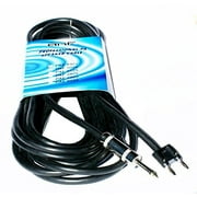 2 Pack 1/4" Mono To Dual Banana Plug Pro DJ Speaker Cable 25 FT