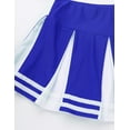 thumbnail image 6 of Yartina Kids Girls Cheerleading Uniform Outfits Sleeveless Zippered Top with Pleated Skirt Set Blue&White 12, 6 of 7