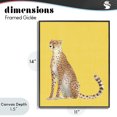 thumbnail image 4 of Stupell Industries Modern Cheetah on Vibrant Yellow Black Framed Giclee Art, 11 x 14, by Karolina Sato, 4 of 8
