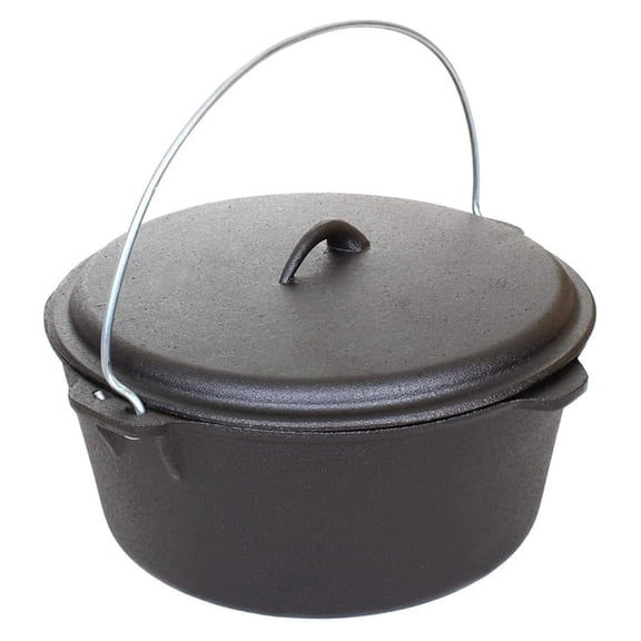 6 Quart Seasoned Cast Iron Dutch Oven - Cookware