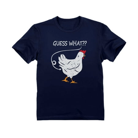 Tstars Kids' Guess What? Chicken Butt Graphic T-Shirt - Funny & Sarcastic Unisex Youth Tee - Ideal Humorous Gift - High-Quality Print - Comfortable 100% Cotton Apparel