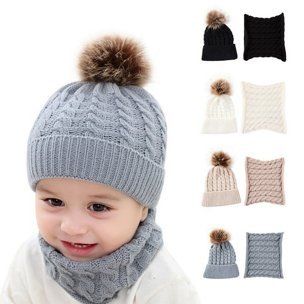 Baby Hat For Girls Boys Winter Warm Baby Accessories Set Beanie Caps