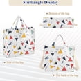 thumbnail image 6 of FORMRS Womens Corduroy Tote Bag Crossbody Shoulder Handbag with Pocket, Colorful Triangles, 6 of 7