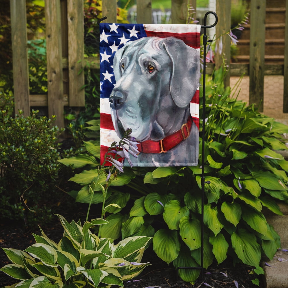 Carolines Treasures LH9542GF Great Dane USA Patriotic American Flag Garden Flag Garden Size multicolor
