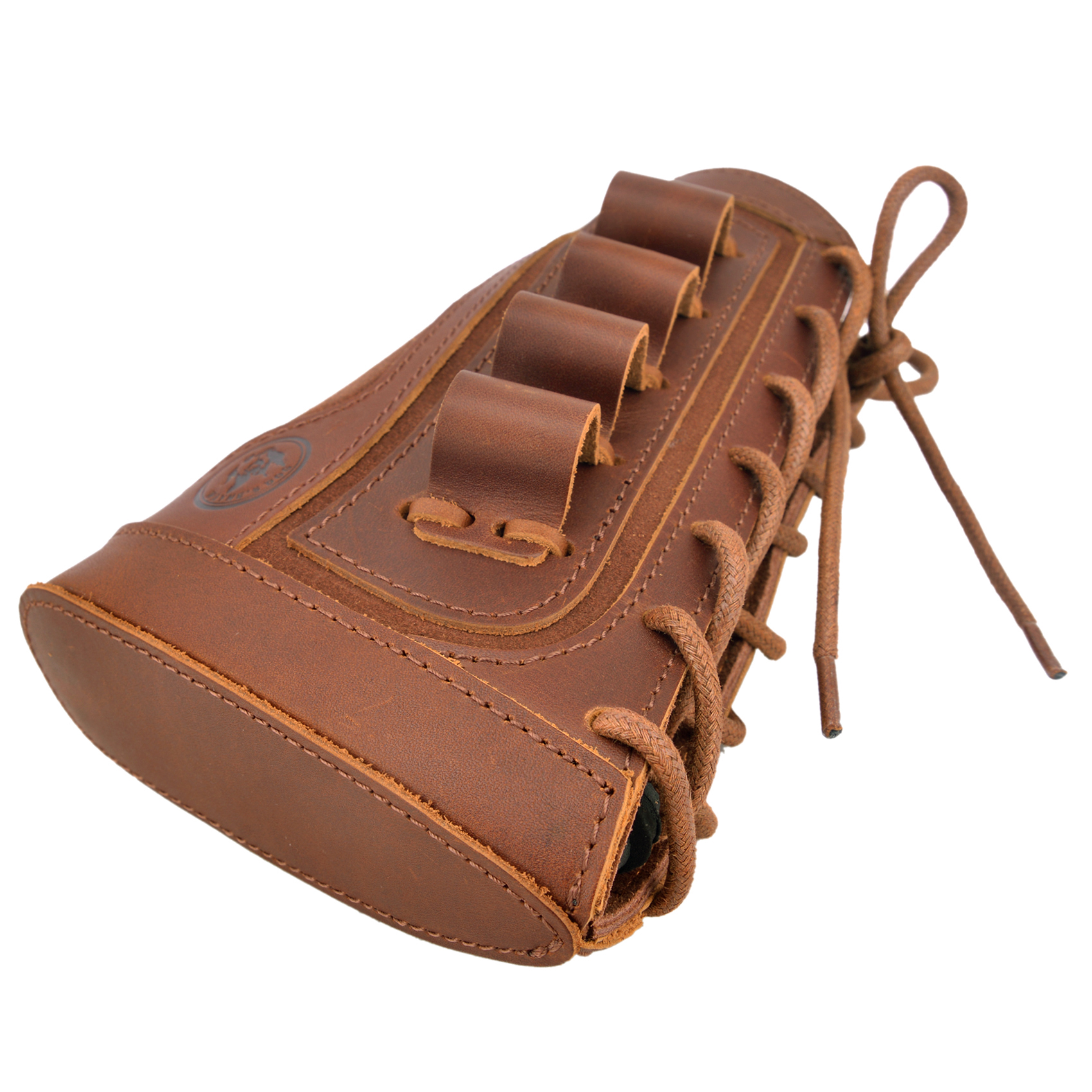 Handmade Leather Shotgun Shotshell Buttstock Gun Cartridge Holders for Right Handed 12GA