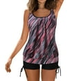 thumbnail image 1 of Gibobby Traje de Baño Sexy Bikini Tankini Trajes de baño para mujer Trajes de baño de 2 piezas Tops con pantalones cortos Traje de baño de ajuste holgado(Morado,CH), 1 of 5