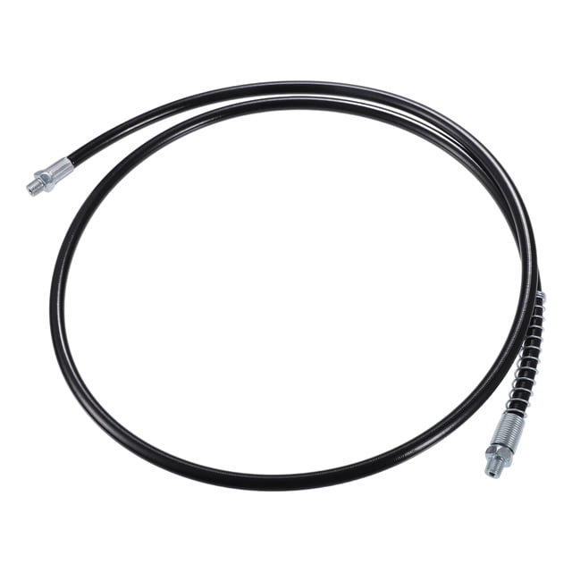 Manguera flexible para pistola de engrase NPT Universal de 59 pulgadas, 1/8 ", extensión de manguera de engrase flexible para remolque, antideslizante, Metal negro, 1 ud.