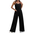 thumbnail image 2 of ICHUANYI Clearance Women Casual Fashion Sleeveless Suspenders Jumpsuit(Black, S) ICHUANYI WER2023081506321, 2 of 5