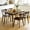 Walnut + Wood + Solid Wood, variant on Wooden Dining Square Table for Small Space, 4 Person Kitchen Table with Acrylic Crystal Decor, Beige+Silver Gray Solid Wood+MDF