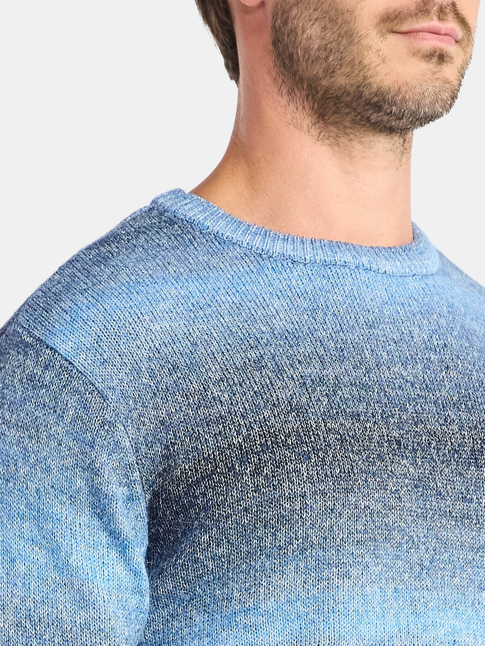 George Men's and Big Men's Ombre Crewneck Sweater, Midweight, Sizes S-3XL