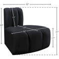 thumbnail image 3 of Meridian Furniture Arc Black Velvet Reverse Corner, 3 of 9