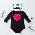 thumbnail image 3 of Fesfesfes Newborn Infant Onesie Baby Boys Girls Valentines Love Heart Romper Bodysuit Clothes Summer Saving Sale, 3 of 9