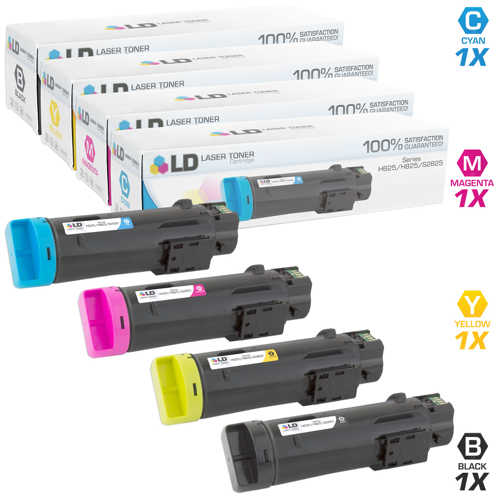 LD Compatible Toner Cartridge Replacement for Dell Laser H625 & H825