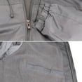 thumbnail image 3 of Men's Water Resistant Polar Fleece Lined Hooded Windbreaker Rain Jacket K11 (Charcoal, 2XL), 3 of 3