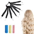 thumbnail image 1 of Rizador de pelo sin calor para cabello largo con diadema rizadora sin calor para usar durante la noche, varilla para ondas DIY, negro, 1 of 5