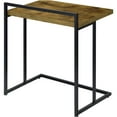 thumbnail image 5 of JERFIT Modern Rectangular End Table with Metal Base, Antique Nutmeg Brown Sofa Side Table for Living Room, Snack Table for Small Spaces, 5 of 7