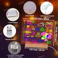thumbnail image 3 of 7 Colors Remote Control Acrylic Dry Erase Board with Light Up Wooden Stand for Desk 11.81 x 7.87” Clear Desktop Note Memo White Board Notepad Table LED Letter Massage Boards for Personal Creative Use, 3 of 10