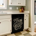 thumbnail image 3 of Golden Dragon Illustration(1) (2) Dishwasher Magnet Cover Decorative Sticker for Home Cabinet Kitchen 23" x26", 3 of 5