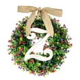thumbnail image 2 of Bjutir Front Door Wreath Summer 1Pc Unique Last Name Year Round Front Door Wreath With Bow Welcome Sign Garland Creative 26 Letter Farmhouse Wreath All Seasons Outside Hanger Decor Gift, 2 of 4