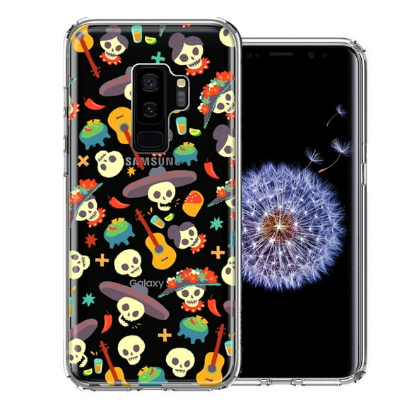 MUNDAZE For Samsung Galaxy S9 Plus Day of the Dead Design Double Layer Phone Case Cover