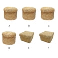 thumbnail image 4 of Langgg Storage Basket Lid Straw Woven Pastoral Handmade Storaging Box Space Saving Rattan Baskets Kitchen Decor Snack Round Large Square Large, 4 of 6