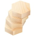 thumbnail image 4 of PAMINGONO 4Pcs Unfinished Wood Slices for Diy Hexagon Wall Decor Drawing Board Home Decoration, 4 of 8