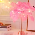 thumbnail image 4 of Lámpara de luz de mesa de Control remoto de árbol de plumas para decoración de dormitorio de boda JShteea El nuevo, 4 of 9
