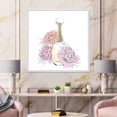 thumbnail image 2 of Designart 'Bouquet of Flowers and Perfume Bottle I' Traditional Framed Canvas Wall Art Print, 2 of 5