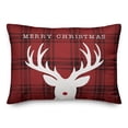 thumbnail image 2 of Creative Products Merry Christmas Deer 14x20 Spun Poly Pillow, 2 of 3