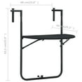 thumbnail image 4 of vidaXL Hanging Balcony Table Black 60x64x83.5 cm Plastic Rattan Look, 4 of 5