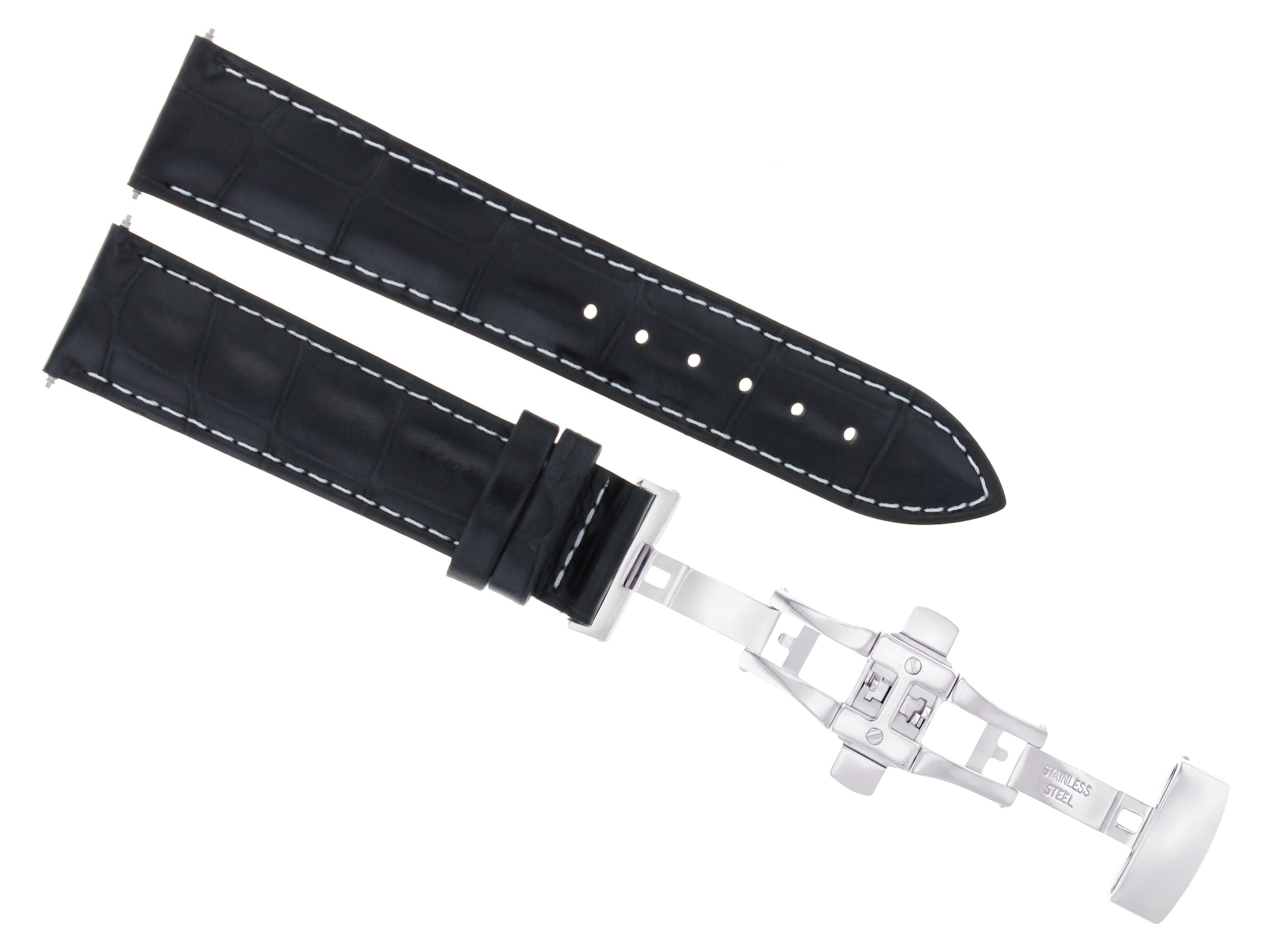 ZENITH caoutchouc strap 21 mm black with pin buckle for ZENITH watches 