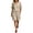 Beige, variant on Summer Cotton Blend 2 Piece Sets for Women Button Henley Neck Short Sleeve Tops Drawstring Pockets Bermuda Shorts Outfits for Daily Beach Loungewear Navy