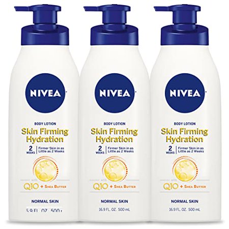 NIVEA Item Name Skin Firming Body Lotion with Q10 and Shea Butter  Skin Firming Lotion  Moisturizing Shea Butter Lotion  16.9 Fl Oz (Pack of 3)