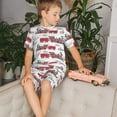 thumbnail image 4 of Cauagu Train Rétro pour Enfants Ensemble de Pyjamas à Manches Courtes, Ensemble de Shorts d'Été pour Enfants Col Rond Ensemble de Pjs 2 Pcs Parfait pour Petits Garçons Filles-Xx-Grand, 4 of 6