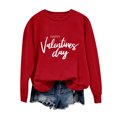 thumbnail image 6 of Love Heart Sweatshirts for Women Valentines Day Oversized Pullover Fleece Tops Trendy Holiday Gifts, 6 of 6