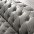 thumbnail image 6 of Contemporary Modern Urban Designer Living Room Lounge Club Lobby Armchair Accent Chair, Leather, Grey Gray, 6 of 7