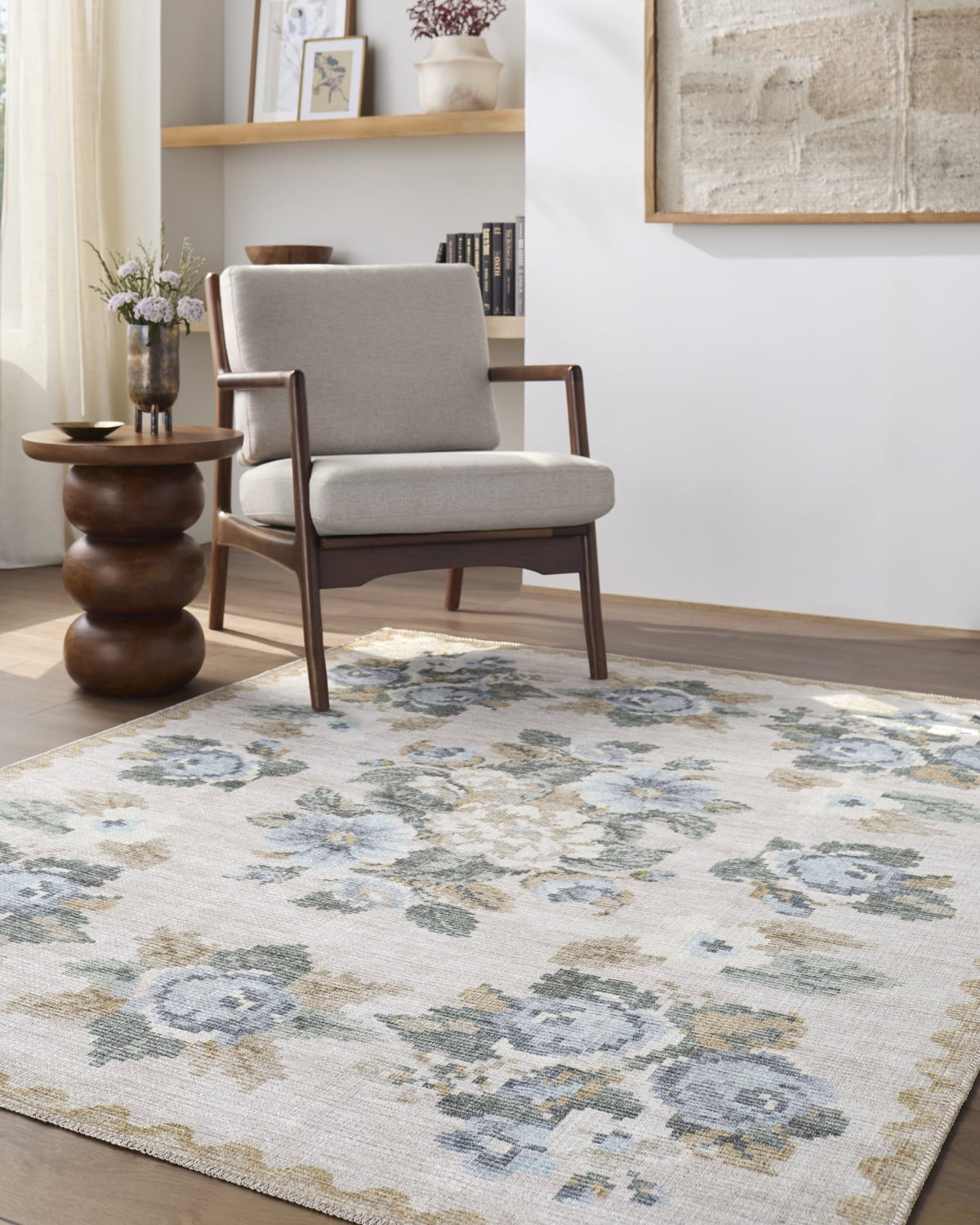 My Texas House Sage 5'3" x 7' Washable Area Rug