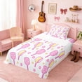 thumbnail image 3 of Erosebridal Pink Flower Pickleball Twin Sheet Sets, Cute Sport Bedding for Girls and Boys, 3pcs, 1 Flat Sheet, 1 Fitted Sheet and 1 Pillowcase, 3 of 6