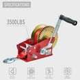 thumbnail image 2 of OPENROAD 3500lbs Hand Winch Boat Trailer Winch, Manual Winch with 10m(32ft) Strap Crank Winch, Towing Winch, Operated Two-Way Ratchet Marine Boat Trailer (Red 3500lbs), 2 of 7