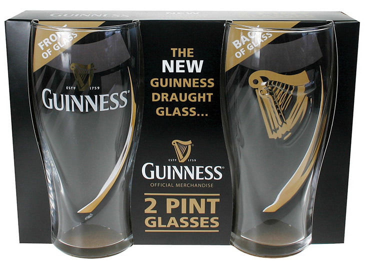 Guinness Harp Gravity Beer Glass - Pint/20oz - GarageBar Limited
