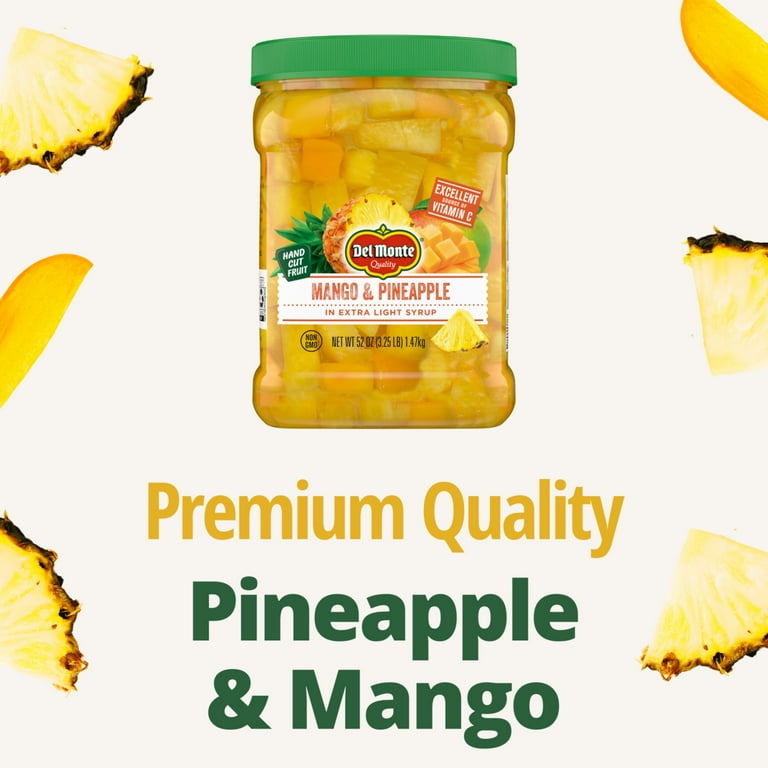 Del Monte Pineapple Mango Chunks in Extra Light Syrup, 52