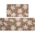 thumbnail image 1 of Kitchen Mats Sets 2 Piece Cushioned Anti-Fatigue Comfort Mat for Home & Office Ergonomically Engineered Memory Foam Kitchen Rug Waterproof Non-Skid, 30" by 17" + 47" by 17", Floral Golden, 1 of 6