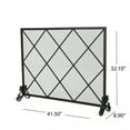 thumbnail image 2 of GDF Studio Hayden Single Panel Iron Fire Screen, Black, 2 of 7