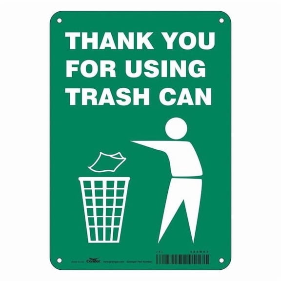 Condor Safety Sign,10 in x 7 in,Aluminum 485M63