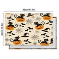 thumbnail image 5 of Black Cat Pumpkin Halloween Pattern Summer Placemats Table Placemats Set Of 6-Linen Kitchen Washable Placemats Table Mats 11.8"x17.7" Non-Slip Heat Resistant, 5 of 5