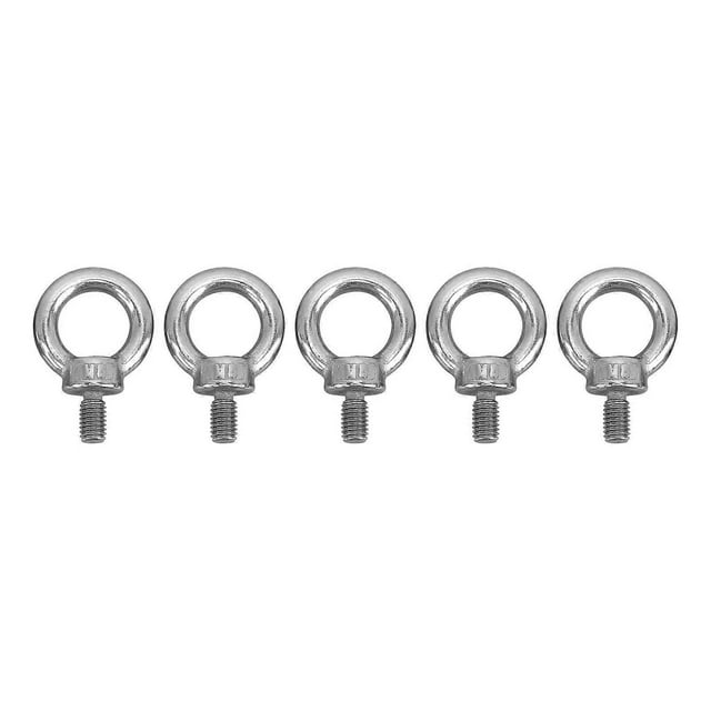 5Pcs M8 Stainless Steel Lifting Ring Eye Bolt Heavy Duty Marine Grade Ring Screw Bolts