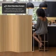 thumbnail image 6 of 4 ft. Short Honey Bamboo Wave Room Divider Screen with Roll-up Design, 6 of 7